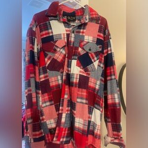 Classic Red and Blue Plaid Men's Shirt